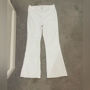 American Eagle white highest rise flare jeans